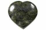 Flashy Polished Labradorite Heart - Madagascar #126692-2